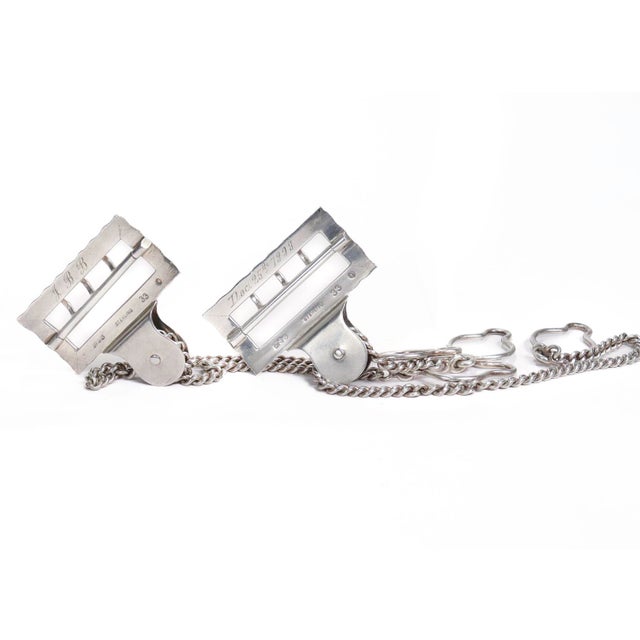 Antique 19th Century Gorham Sterling Silver Suspender Buckles For Sale - Image 9 of 12