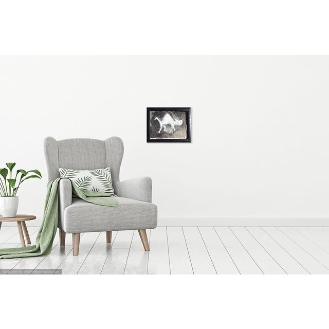 Martha Holden Framed "Kitty" Contemporary Abstract Ink Drawing For Sale - Image 4 of 6