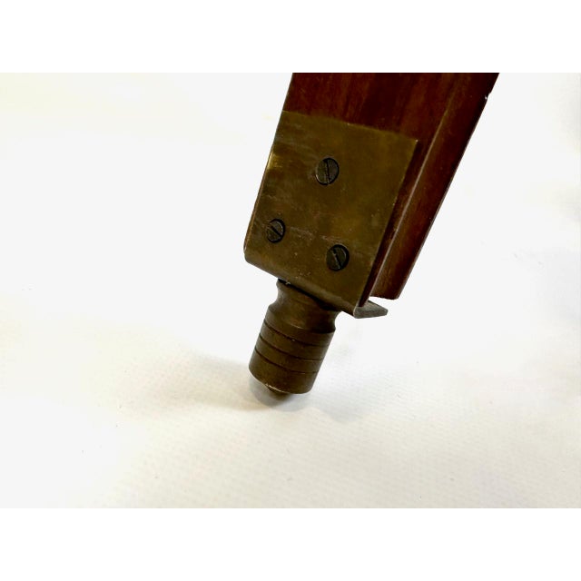 Antique French Brass Tripod Telescope, 1950s For Sale - Image 4 of 16