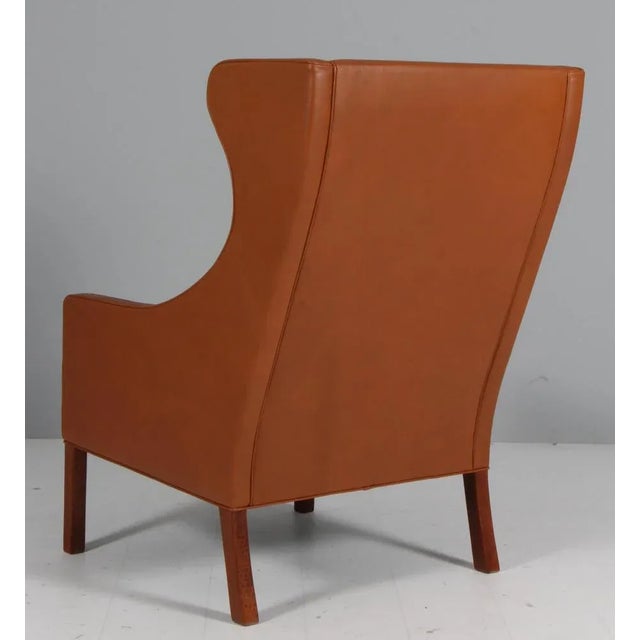 Set of Wingback Chair and Ottoman by Børge Mogensen for Fredericia For Sale - Image 10 of 11