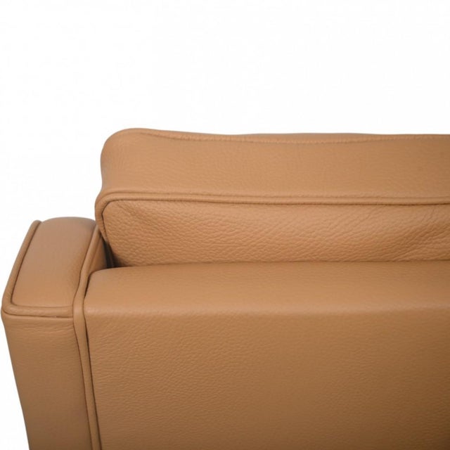 2207 Chair in Beige Leather by Børge Mogensen, 1990s For Sale - Image 13 of 18