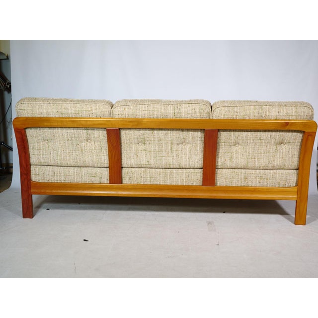 Beige Vintage Scandinavian Teak 3-Seater Sofa, 1970s For Sale - Image 8 of 11