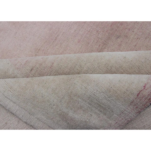 Nepalese Modern Rug in Pink and White 7'9 X 12'3 For Sale - Image 11 of 13