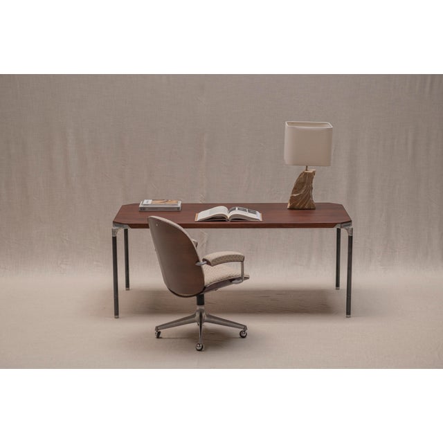 Wood Executive Desk by Luisa & Ico Parisi for Mim Roma, 1960s For Sale - Image 7 of 18
