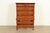 1960s Baker Furniture Georgian Carved Walnut and Burl Wood Seven-Drawer Highboy Dresser, Circa 1960s For Sale - Image 5 of 15