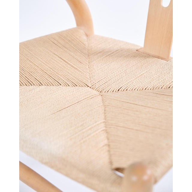 Model CH24 Wishbone Chairs in Beech and Cord by Hans J. Wegner for Carl Hansen & Søn, 1970s, Set of 6 For Sale - Image 14 of 17