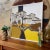 Frank Walcutt 37 Inch Square Mid-Century Modern Surreal Homestead Painting For Sale - Image 6 of 12