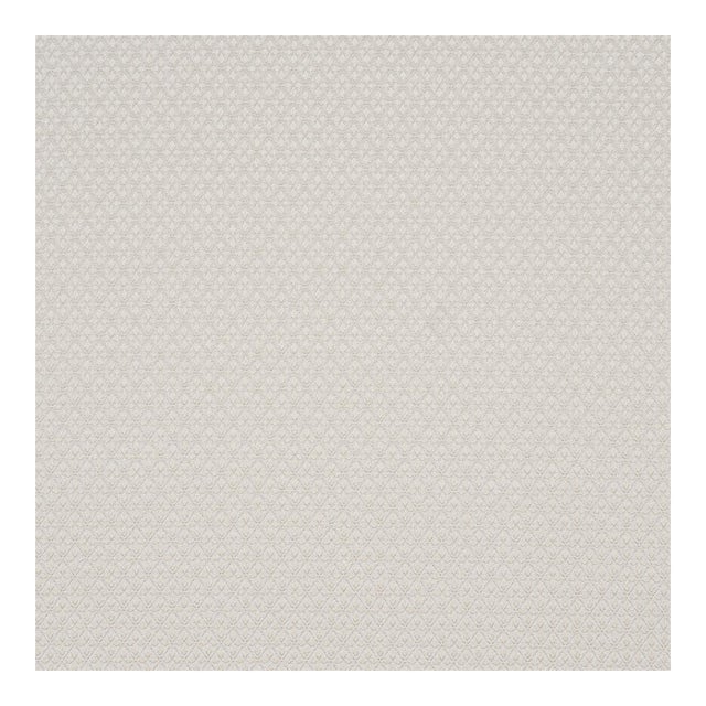 Schumacher Adams Damask Fabric In Ivory For Sale