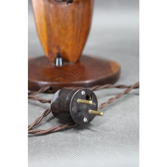 Vintage Oak Table Lamp, 1960s For Sale - Image 10 of 18