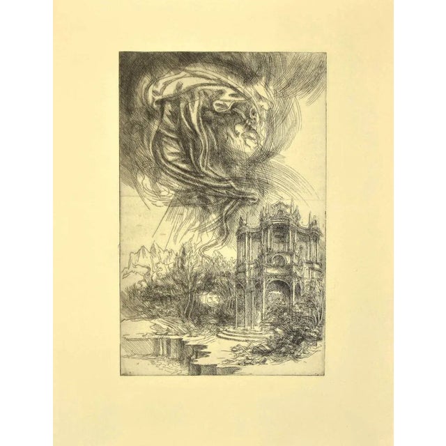 Baroque Rome is an original etching realized in 1965 by the Italian artist Riccardo Tommasi Ferroni (1934-2000). The state...