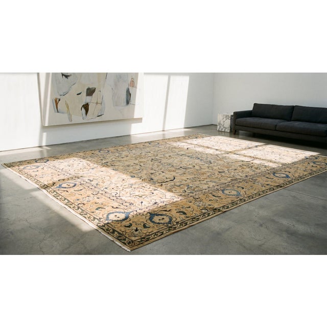 Wonderful Ivory Background Color With Allover Pattern Antique Persian Tabriz Rug For Sale - Image 12 of 12