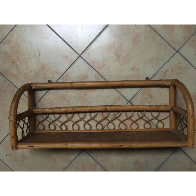 Vintage Rattan Hanging Shelf, 1970s For Sale - Image 13 of 18