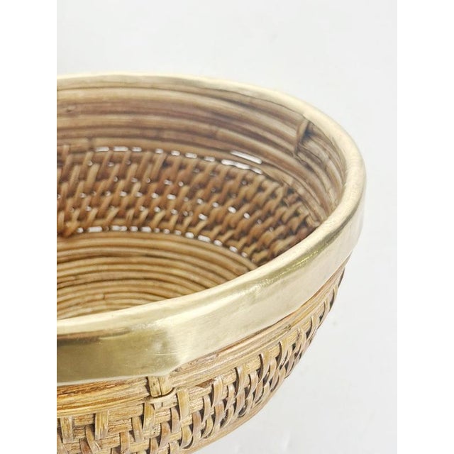 Metal Bamboo and Brass Bowl, Italy, 1960s For Sale - Image 7 of 17