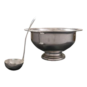 1950s Vintage American Silver Plate Punch Bowl