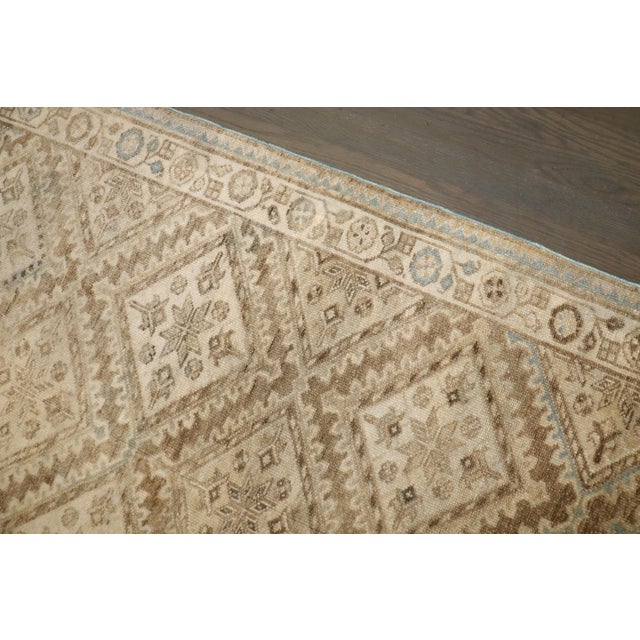 Brown Geometric Persian Hamedan Small Rug no. j5201 For Sale - Image 8 of 8