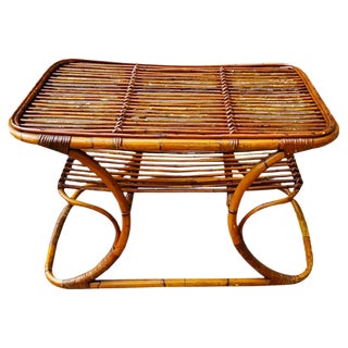 Mid-Century Italian Bamboo Coffee Table, 1950s For Sale