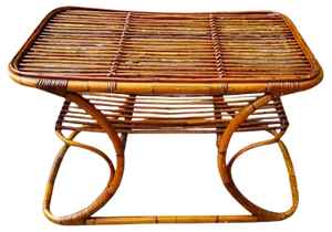 Mid-Century Italian Bamboo Coffee Table, 1950s