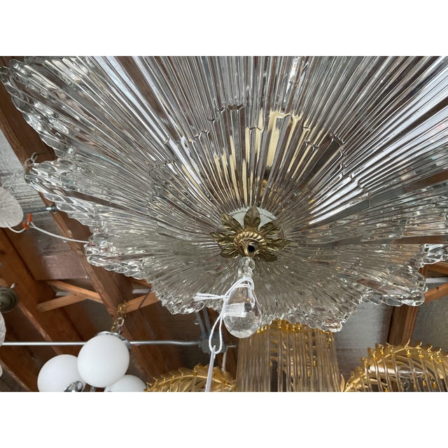 Vintage Art Deco Glass Starburst Pendant For Sale - Image 11 of 15