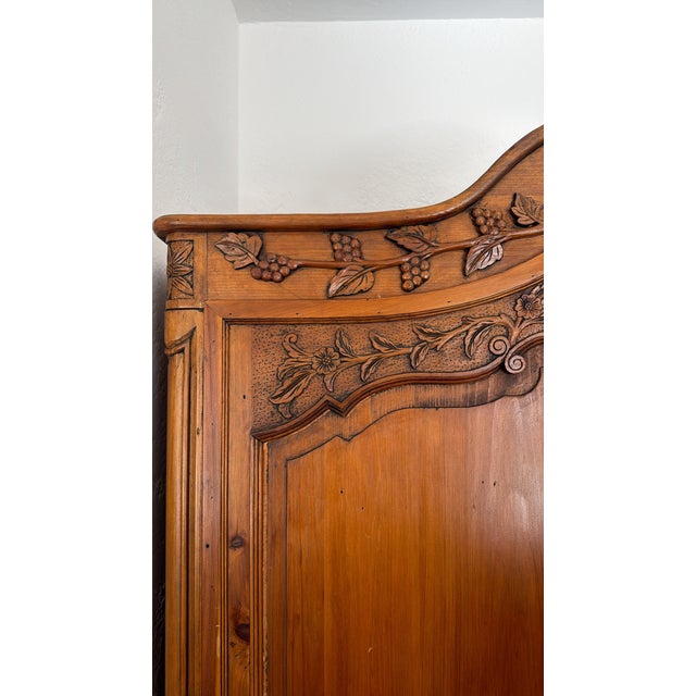 Late 19th Century Antique Hand Carved Wardrobe For Sale - Image 5 of 12