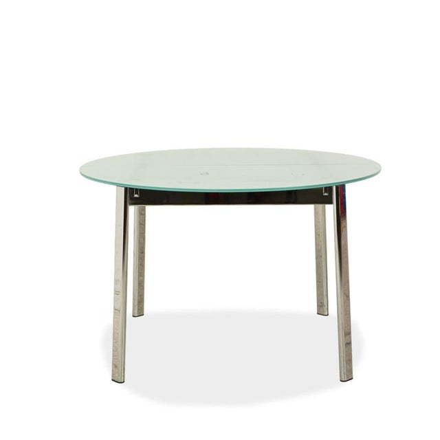 Glass Dining Table with Silver-Colored Frame from Calligaris For Sale - Image 10 of 10