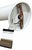 Stylish Koch + Lowy table lamp with a clean mid-century modern design. The lamp features a white cylindrical metal shade...