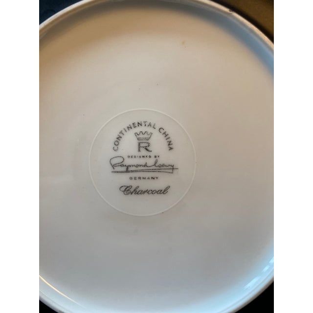 Rosenthal 1950s Rosenthal Continental Charcoal Salad Plates- Set of 8 For Sale - Image 4 of 4