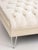 Fendi Fendi Tufted White Silk Upholstered Bench For Sale - Image 4 of 7