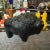 1990s Modernist Black Fat Lava Ceramic German Bison For Sale - Image 12 of 12