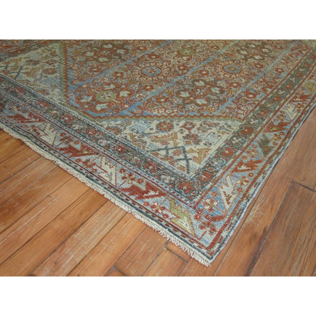 Persian Rust Antique Persian Mahal Carpet - 3'11" x 6'5" For Sale - Image 3 of 6