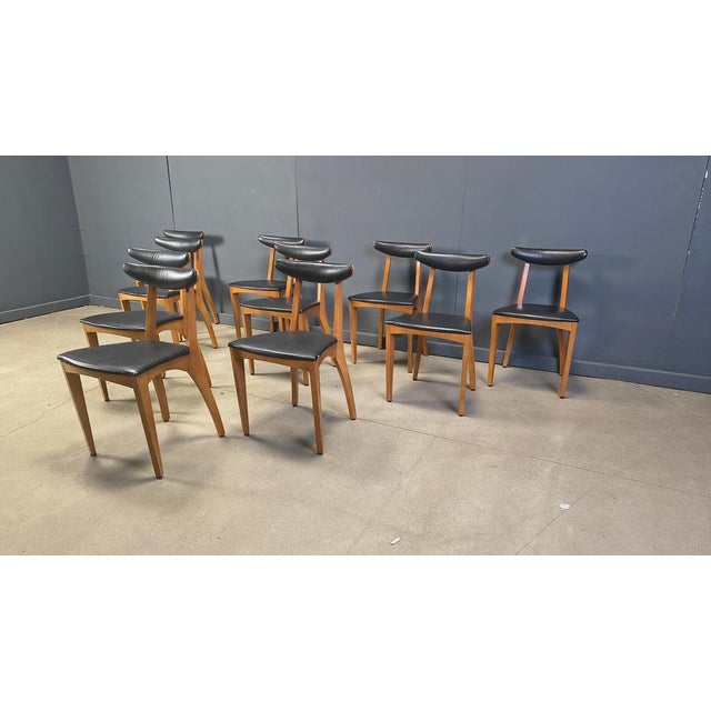 Mid-Century Belgian Dining Chairs, 1960s, Set of 10 For Sale - Image 10 of 17
