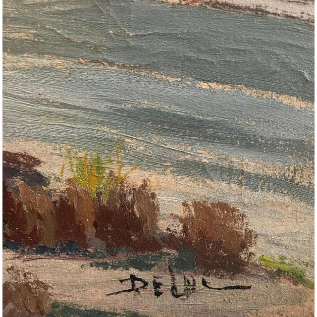 Rustic John Henri Deluc, Man at the River, Oil on Canvas For Sale - Image 3 of 8