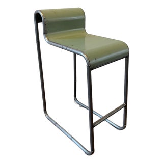 Reclaimed Steel Bar Stool by Rustbelt Rebirth For Sale