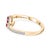 Ruby Diamond Bypass Ring 18k Yellow Gold Size 6.5 For Sale - Image 4 of 12