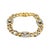 Contemporary Late 20th Century Large 18k Yellow Gold & Platinum Curb Link Diamond Bracelet For Sale - Image 3 of 9