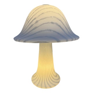 Large Mushroom Zebra Table Lamp from Peill & Putzler, 1970s For Sale