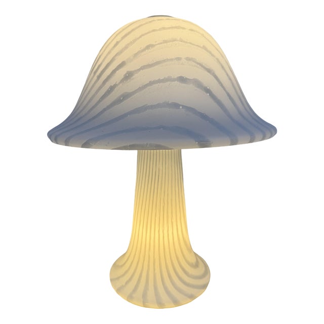 Large Mushroom Zebra Table Lamp from Peill & Putzler, 1970s For Sale