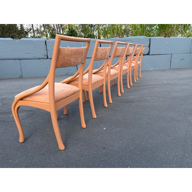 Set of Six Designer Dining Chairs, Art Nouveau Style, 1980s For Sale - Image 17 of 17