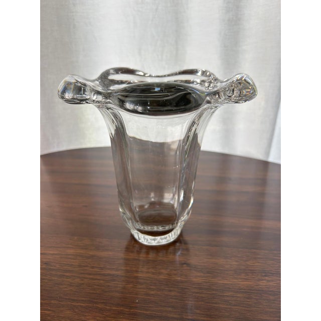 Mid-Century Modern Crystal Vase by Pierre Davesn, 1950s For Sale - Image 3 of 14