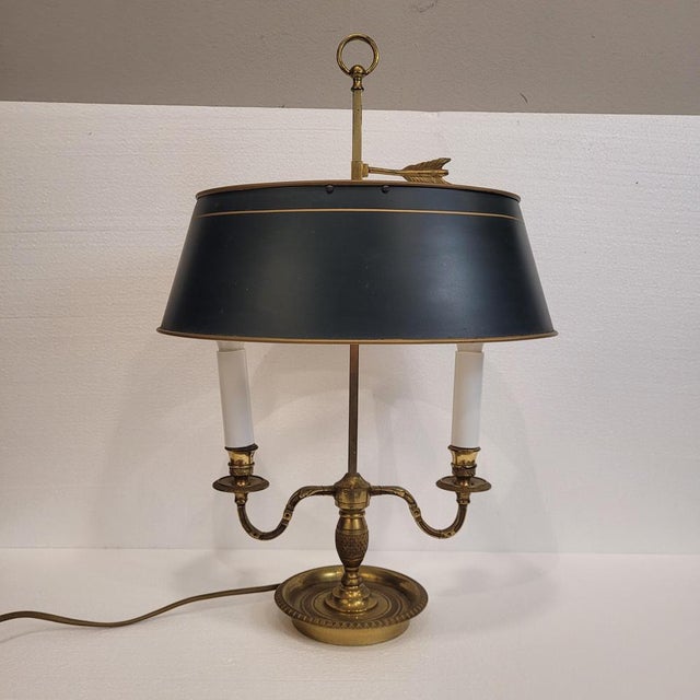 Directoire Bouillotte Table Lamp in Gilt Bronze, France, 19th Century For Sale - Image 6 of 18