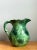 Vintage Green Leaf Motif Ceramic Pitcher For Sale - Image 10 of 13