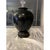 Early 20th Century Vintage Korean Mother of Pearl Inlay Black Lacquer Brass Vase Bird 11" Korea For Sale - Image 5 of 11