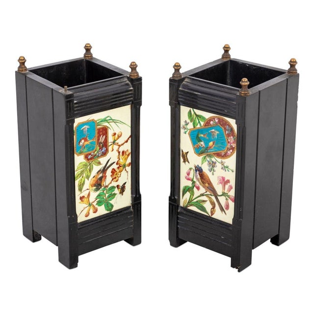 Aesthetic Black Slate & Porcelain Clock Set, 3 For Sale In New York - Image 6 of 7