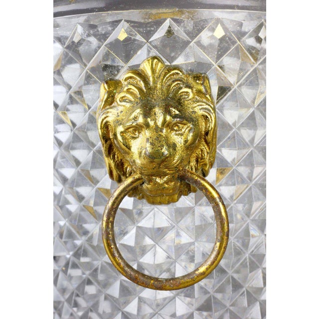 French Cut Crystal Bottle Holder or Ice Pail For Sale - Image 4 of 9