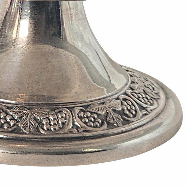 1930s English Silver-Plated Tudor Rose Pedestal Display Stands — Registered Design 7" - Set of Four For Sale - Image 14 of 18