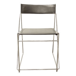 Minimalist X Line Chair attributed to Niels Jorgen Haugesen, 1970s For Sale