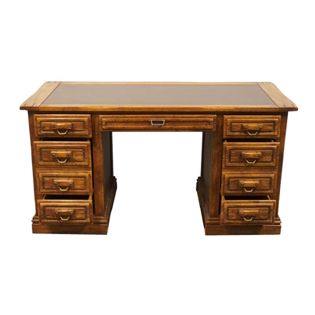 High End Vintage Rustic Southwestern Cowboy Style 56" Writing Desk 7054 For Sale - Image 4 of 12