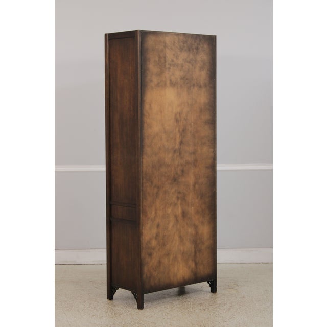 Pair Knob Creek Walnut Mahogany Open Bookcase For Sale - Image 15 of 16