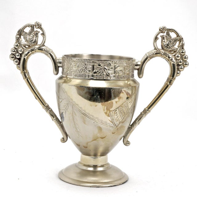 Aesthetic Movement Victorian Bird Silverplate Sugar and Creamer Circa 1870 For Sale - Image 4 of 15
