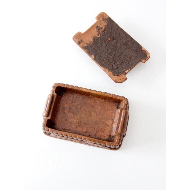 Plastic Vintage Syroco Style Faux Bois Acorn Box For Sale - Image 7 of 9