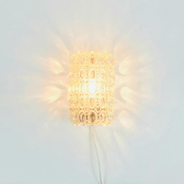 Mid-Century Modern Mid-Century Amber Bubble Glass Wall Light by Helena Tynell for Limburg, Germany, 1970s For Sale - Image 3 of 9